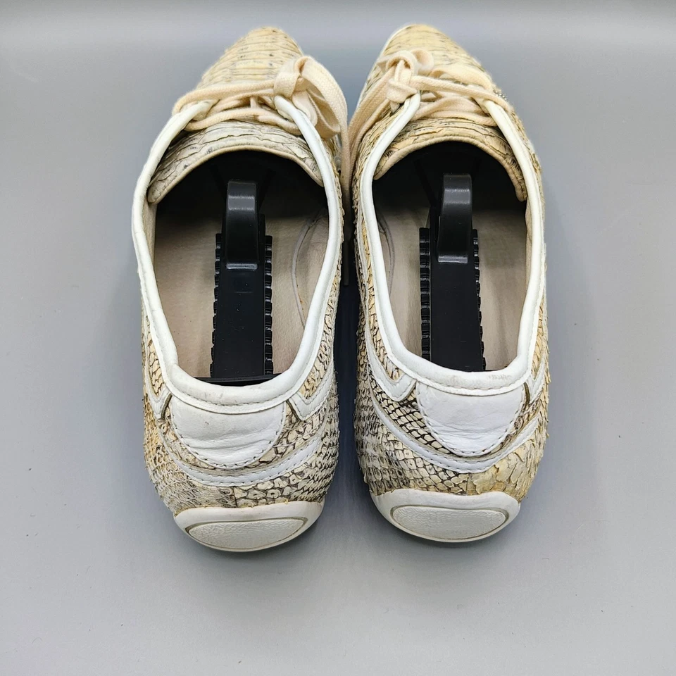 ULTRA-RARE PUMA X Alexander McQueen Women's Beige Python Skin Sneakers (Size 9) - Image 3 of 4