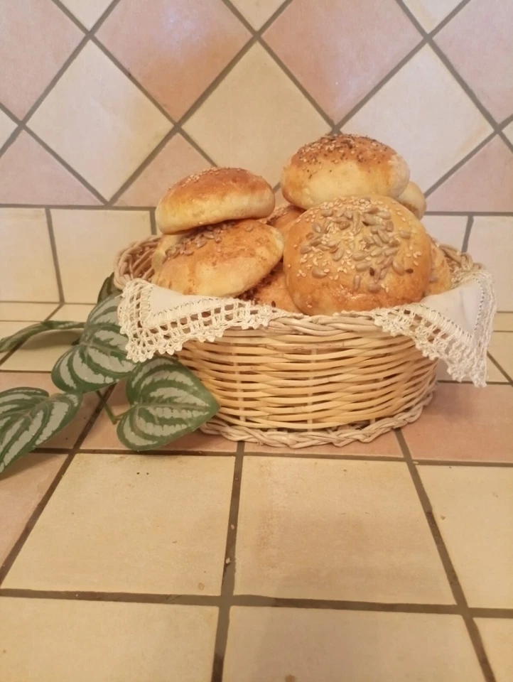 CESTINO in vimini sbucciato | artigianale, fatto a mano | 25 cm - Immagine 3 di 4