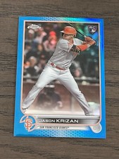 2022 Topps Chrome Update Blue Refractor Jason Krizan RC #USC9 Giants /199
