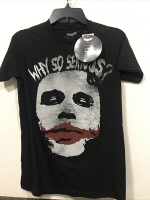 T M & DC COMICS - MEN - THE DARK KNIGHT  T SHIRT  - BLACK  SIZE SMALL (TW-3208)