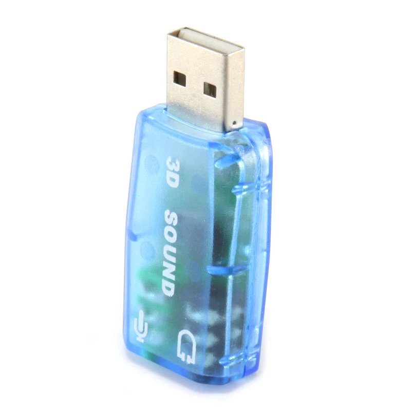 US USB 2.0 Sound Card Audio Adapter For Desktop Laptop Notebook Computer - Image 4 of 4