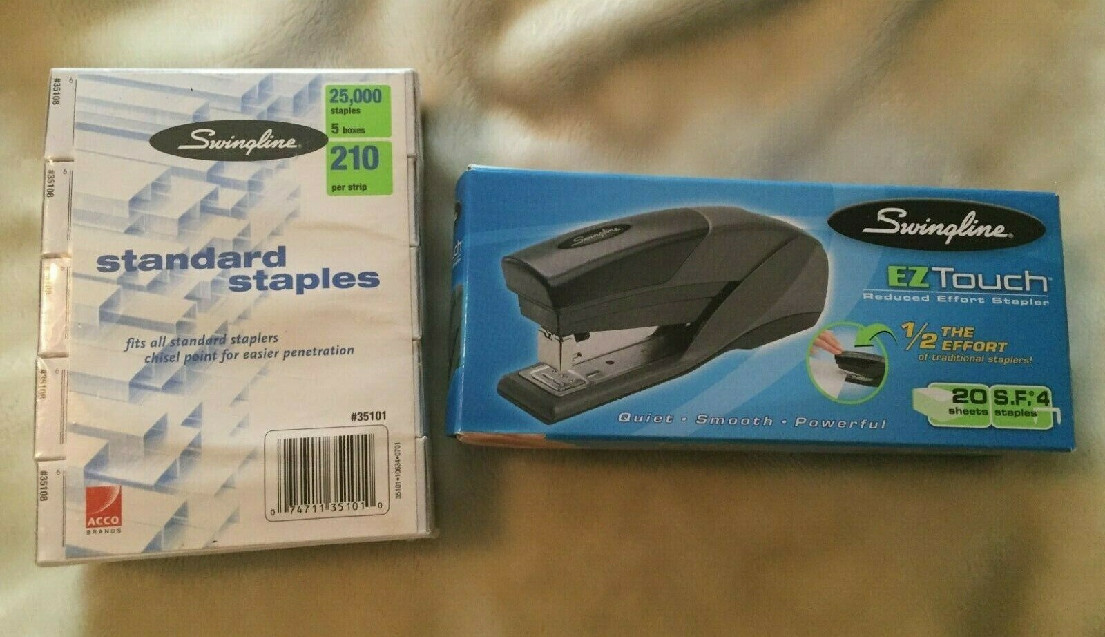 *NIB* Swingline EZTouch Stapler (20 Sheet Capacity) & Std Staples (5 Pack) Set-image