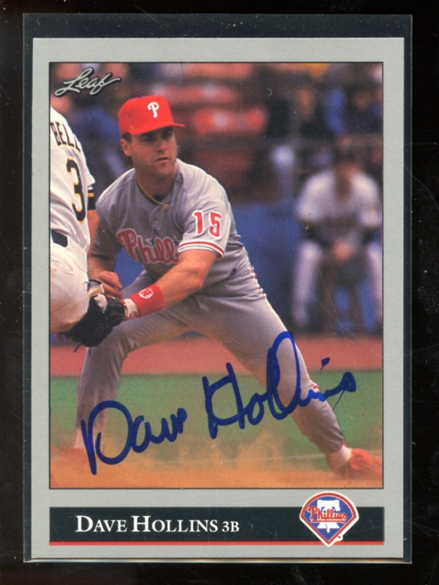 AUTO SIGNED CARD #278 DAVE HOLLINS PHILLIES NRMINT A01206