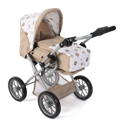 Bayer Chic 2000 Puppen Kombi-Puppenwagen LENI Bärchen beige TOP