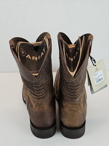 Ariat Circuit Patriot Western Men`s Boot Sz 11.5 EE Wide Weathered Tan 10029699 - Picture 13 of 19