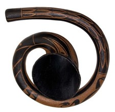 Baked wood Didgehorn Maori Dis, 15"