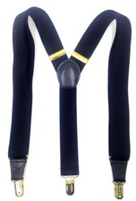  70 Club Room Men'S Solid Black Elastic Braces Clip-End Adjustable Suspenders