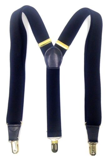 $70 Club Room Men'S Solid Black Elastic Braces Clip-End Adjustable Suspenders - Afbeelding 1 van 6