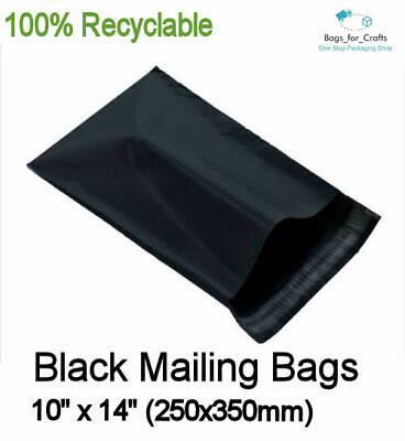 10 Recyclable Plastic Poly Mailing Bags Light Blue 10 x14" Poly Postal 250x350mm