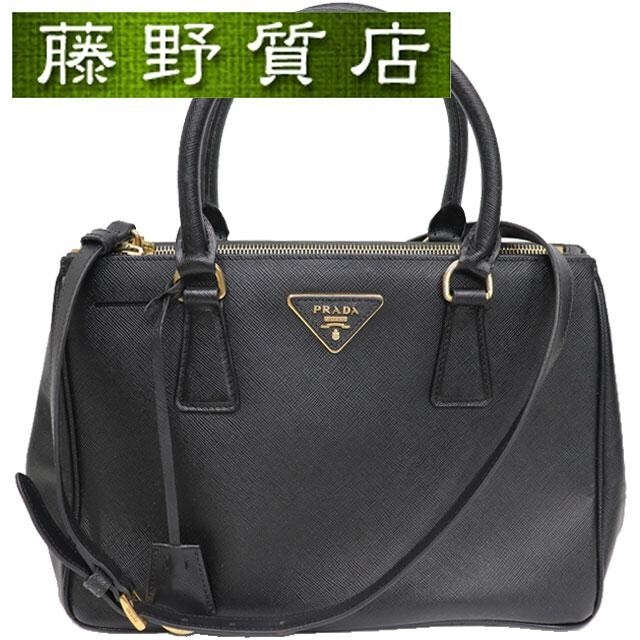 Prada PRADA 2way Tote Bag Handbag Saffiano Leather Diagonal Black
