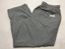 Chef Works 4XL Black White Tiny Plaid Checker Pants Cook Uniform Plus Size