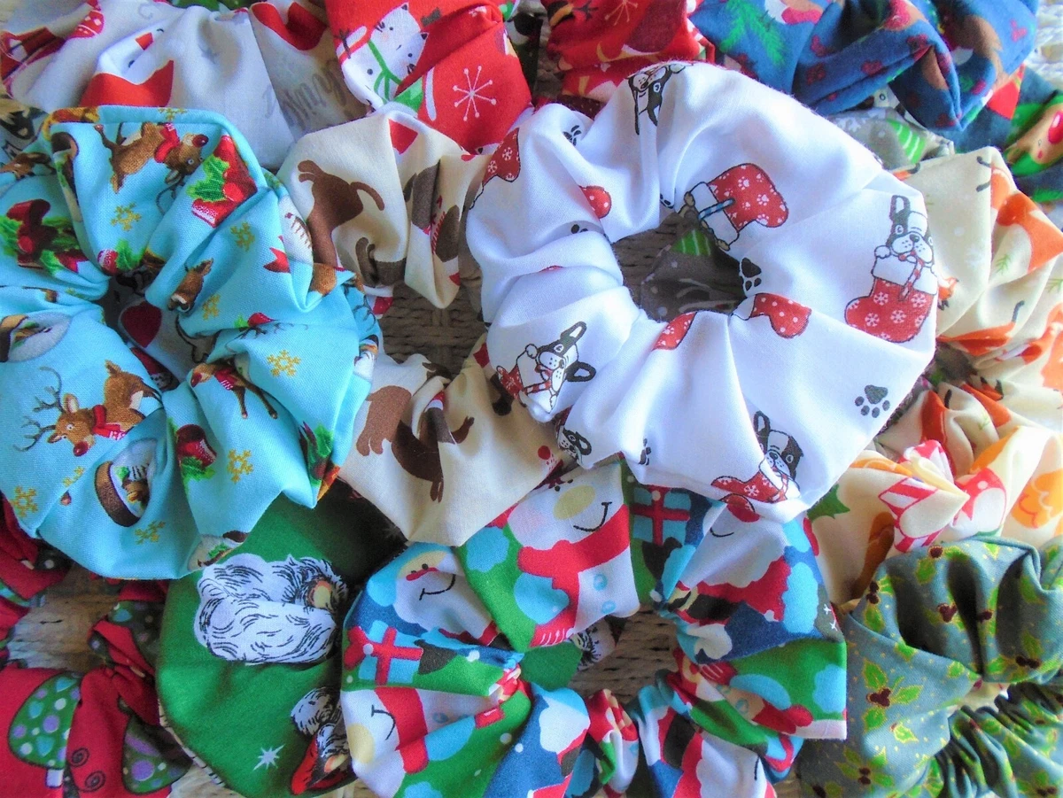 Xmas Winter Hair Scrunchies Scrunchie Scrunchy Gift Christmas Tie Band  Multi Buy