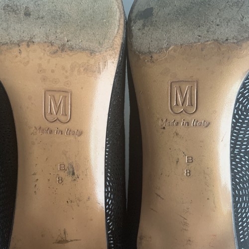 Bruno Magli schwarze Wildleder-Pumps geomustert hergestellt in Italien Größe 8 B - Bild 9 von 12