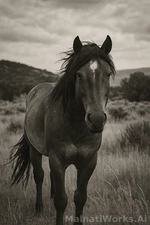 Horse Portrait Vintage Art | AI Wall Decor Printable | 4K Digital Download