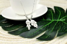 Custom Children Charms Necklace Kids Names Engraving Boy Girl Charm Pendant