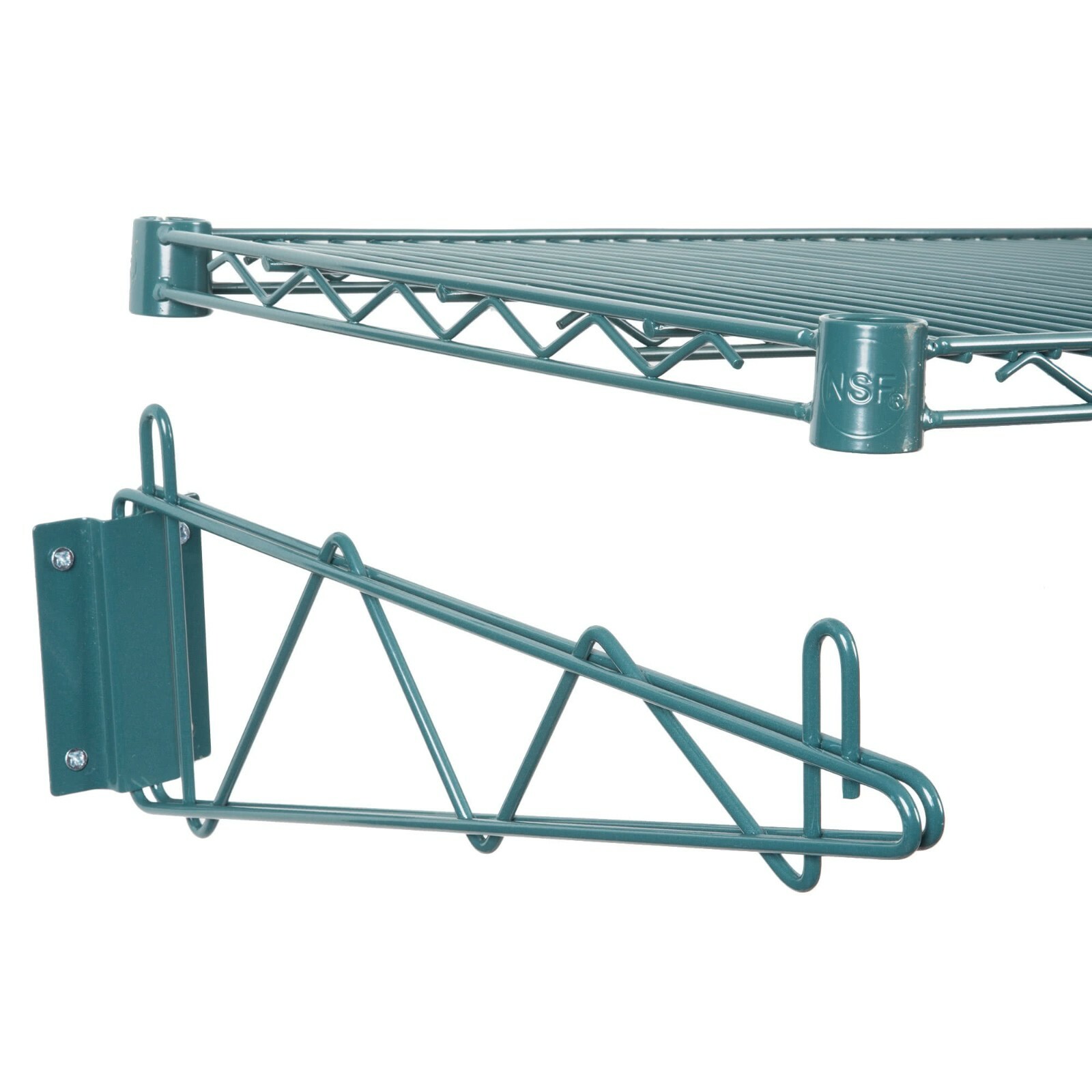 Commercial Epoxy Green Wire Wall Shelf &ndash; NSF Storage for Equipment & Appliances