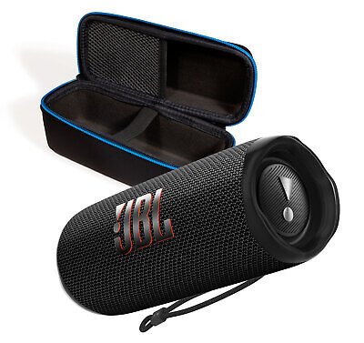 JBL Flip 6 Black Portable Bluetooth Speaker and Divvi Case Kit 