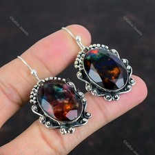 Natural Ammolite Gemstone Drop/Dangle Earring...
