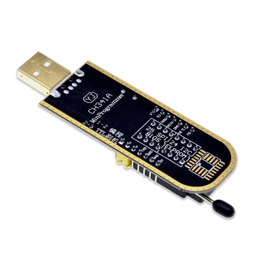 CH341A PROGRAMMATORE EEPROM FLASH BIOS 24 25 SERIES + CLIP TEST - Immagine 4 di 4