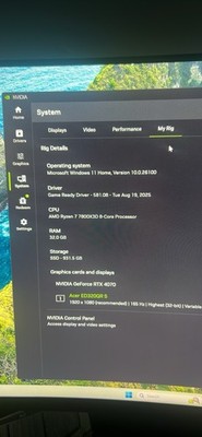 Custom-Built Gaming pc ryzen 7 7800 8 cores 4070 founders Edition 32gb ram