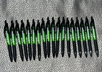 Lot of  18 NEW Huntington Bank Advertising Promo Black Ink Click Pens