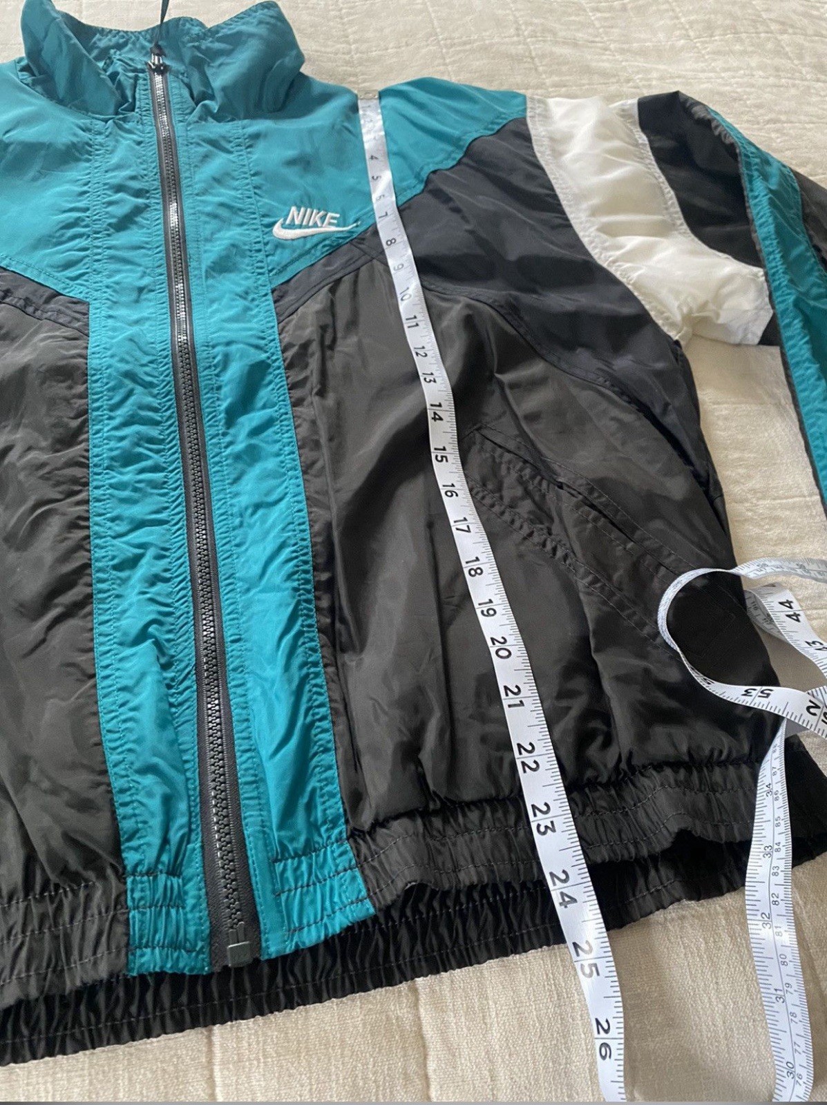 Vintage Nike Windrunner 1990s Whitetag Size Small Teal Hype Y2K Retro Tech Rare image 7