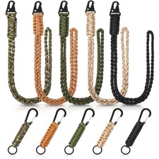 Zhengmy 10 Pcs Paracord Lanyards Heavy Duty Neck Lanyards for ID Badges Braid...
