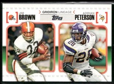 2010 Topps #GL-BP Jim Brown / Adrian Peterson Gridiron Lineage