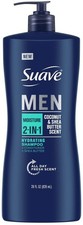 Suave Men 2-in-1 Shampoo + Conditioner 28oz Coconut Shea Scent Hydrating 0.54 per gallon
