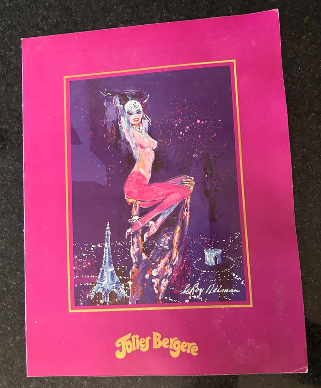 Tropicana Hotel 30th Anniversary Les Folies Bergere Program signed Neiman