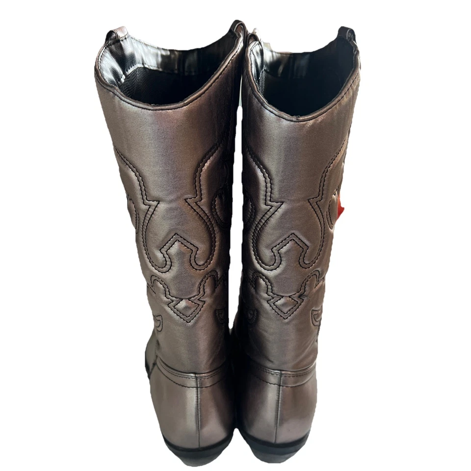 Botas de salto preto Soda com costura elegante tamanho 9 - Imagem 4 de 4