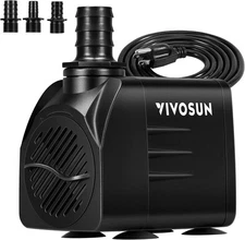 660GPH Submersible Water Pump Pond Fountain Pump Aquarium Fish Tank 8.2ft High L