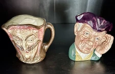 Vintage Royal Doulton "Mephistophetes" 2-Faces w/ Verse and ‘Ard of ‘Earing jugs