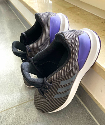adidas Cloudfoam Herren Sneaker Low Top Mesh Schnürung grau/lila EU 42 2/3