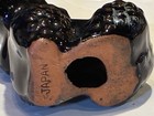 Vintage Black Poodle Dog Figurine Handpainted 3” tall redware clay Japan — photo 5