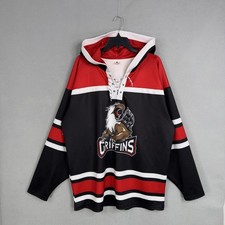 Grand Rapids Griffins Jersey Mens XL Black Red AHL Hockey Destroyer.Rocks
