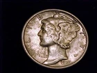 1937-S  Mercury Dime, Extra Fine  Grade.