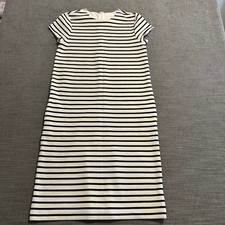 Lauren Ralph Lauren Sheath Dress Womens XS Navy White Striped Ottoman Rib