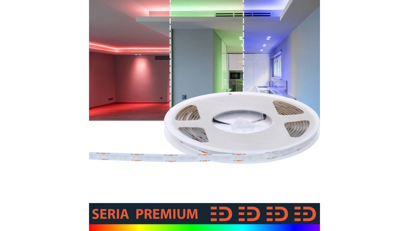 Taśma Premium 12V COB 576led RGB (5)