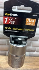 Prograde 1 -1-1/16” Socket, 3/4” Drive, 12 Point, Chrome, Free US Ship