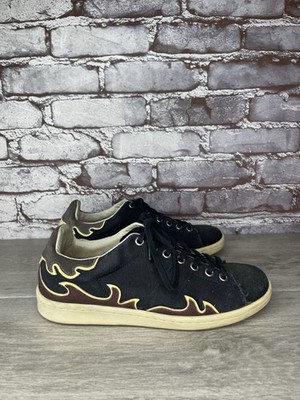 Isabel Marant Gilly Cholita Flame Black Fabric Lace Up Sneakers Women 37EU/6.5US