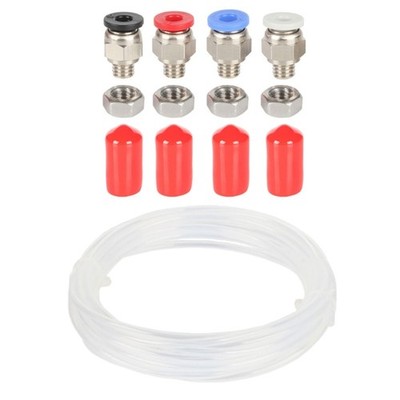 Metal Plastic Bowden Tube Fast Connectors Kit for 3D Printing Filaments Guide