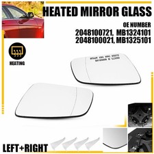 LEFT RIGHT MIRROR GLASS HEATED FOR 2008-2009 Mercedes Benz C230 4Matic Base USA
