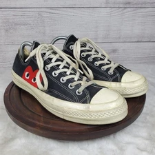 Comme des Garcons PLAY x Converse Chuck Taylor All Star Low Black Heart Size 10