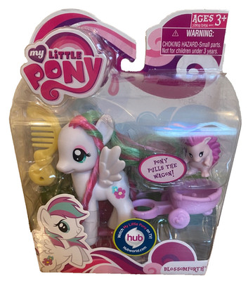 My Little Pony BLOSSOMFORTH G4 - 3'', FiM, Brushable, Hedgehog, Wagon, MIP, NRFB