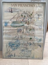 1970”s San Francisco poster In Original Frame 58cm X 80cm