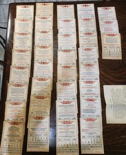 Lot Of Motto Christian Calendars 1947 Until 1981 & Typed History Of Publication 