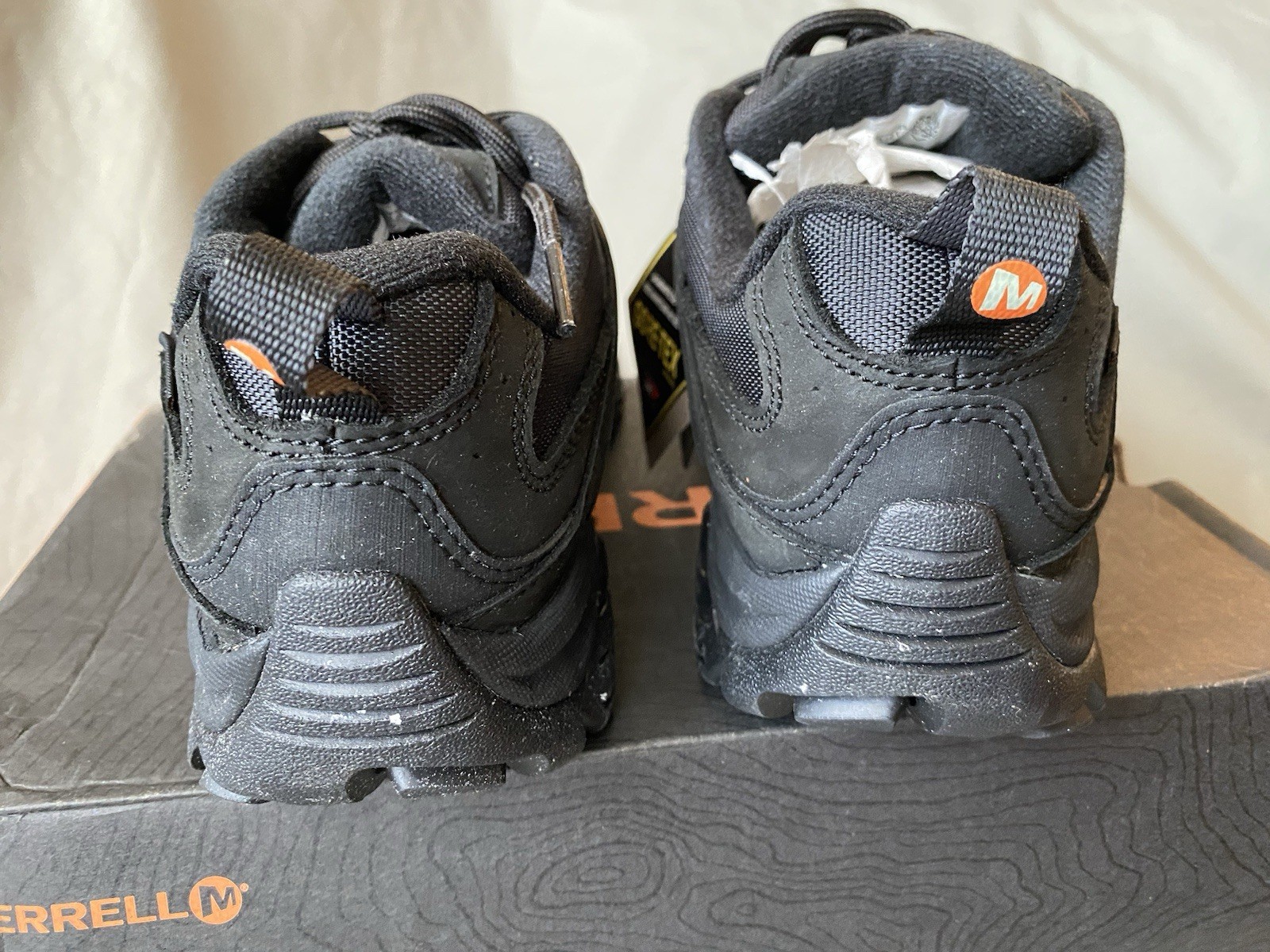 MERRELL Men's Moab 3 Smooth GTX Outdoors Shoes ~ Black ~ Size 8 image 4
