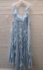 New Azazie X Barbie Sky Blue A-Line With Pockets Chiffon Dress Sz C (Custom Size