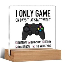 Gaming Gifts Desk Sign, Birthday Gifts for Gamers Men Boy Son Dad Boyfriend 